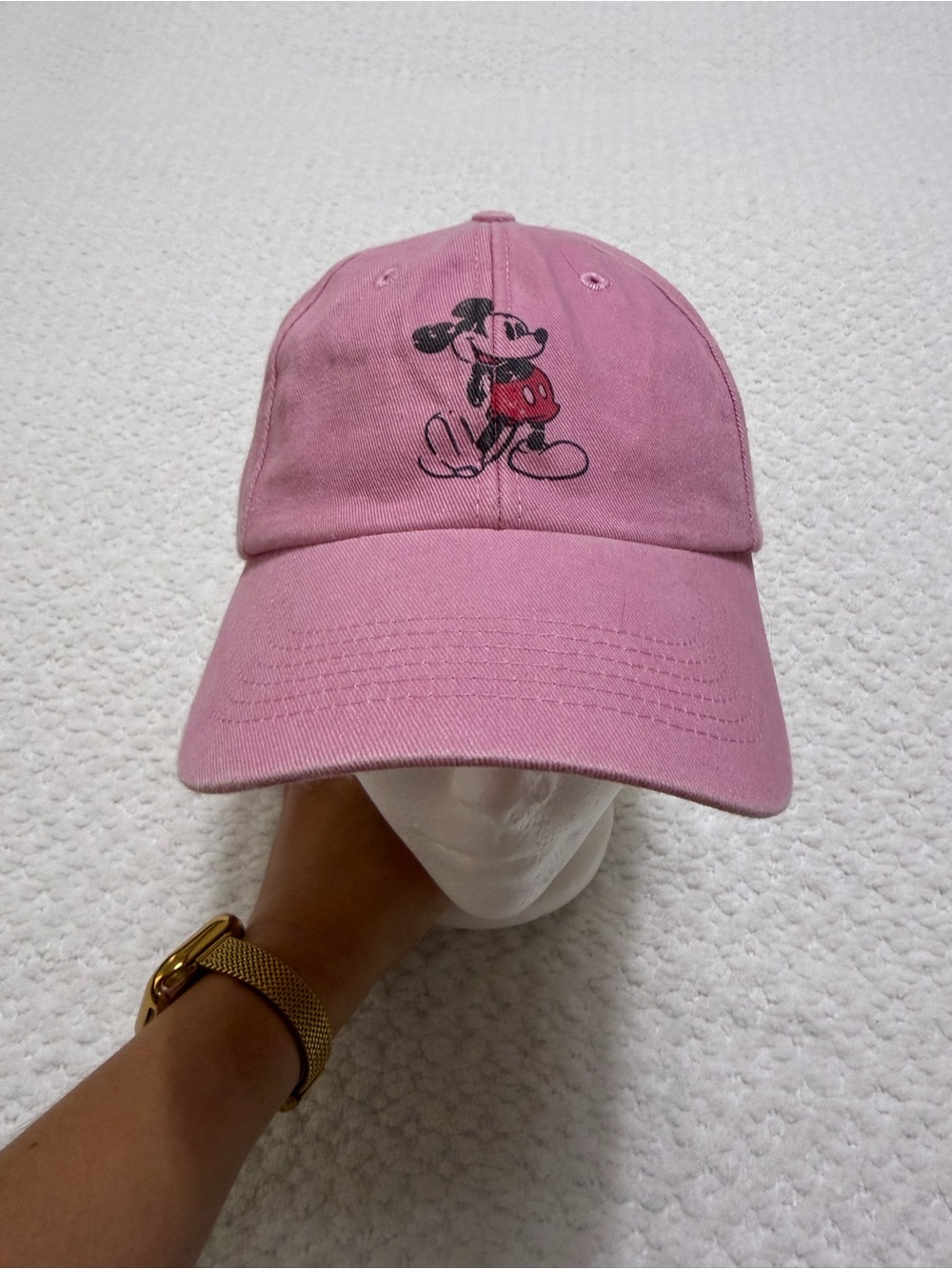 Disney Parks Mickey Mouse Pink Baseball Cap Adjustable Walt Disney World